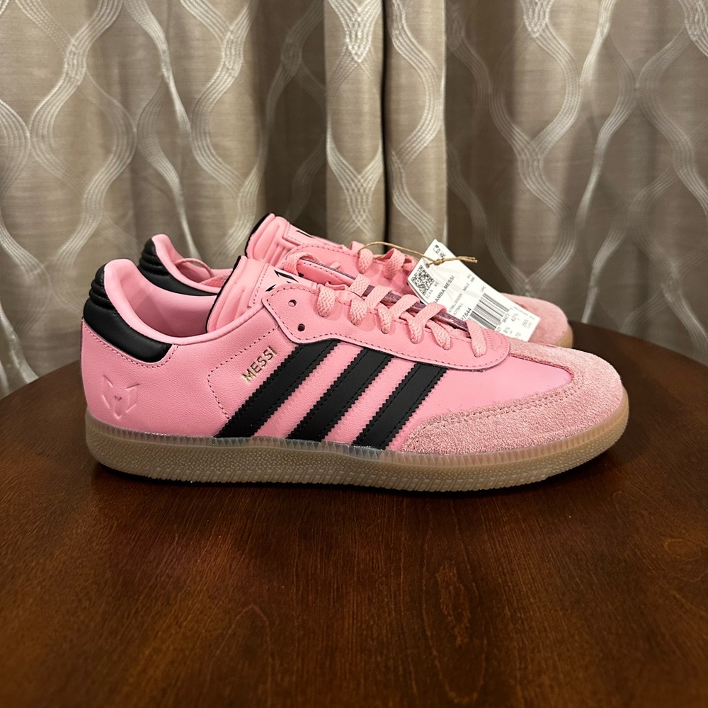 Adidas Samba Messi Pink and Black Sneakers